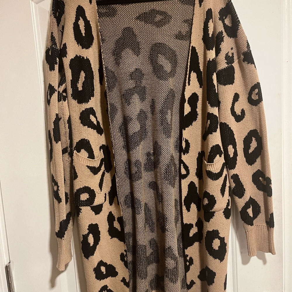Leopard Print Women's Cardigan
